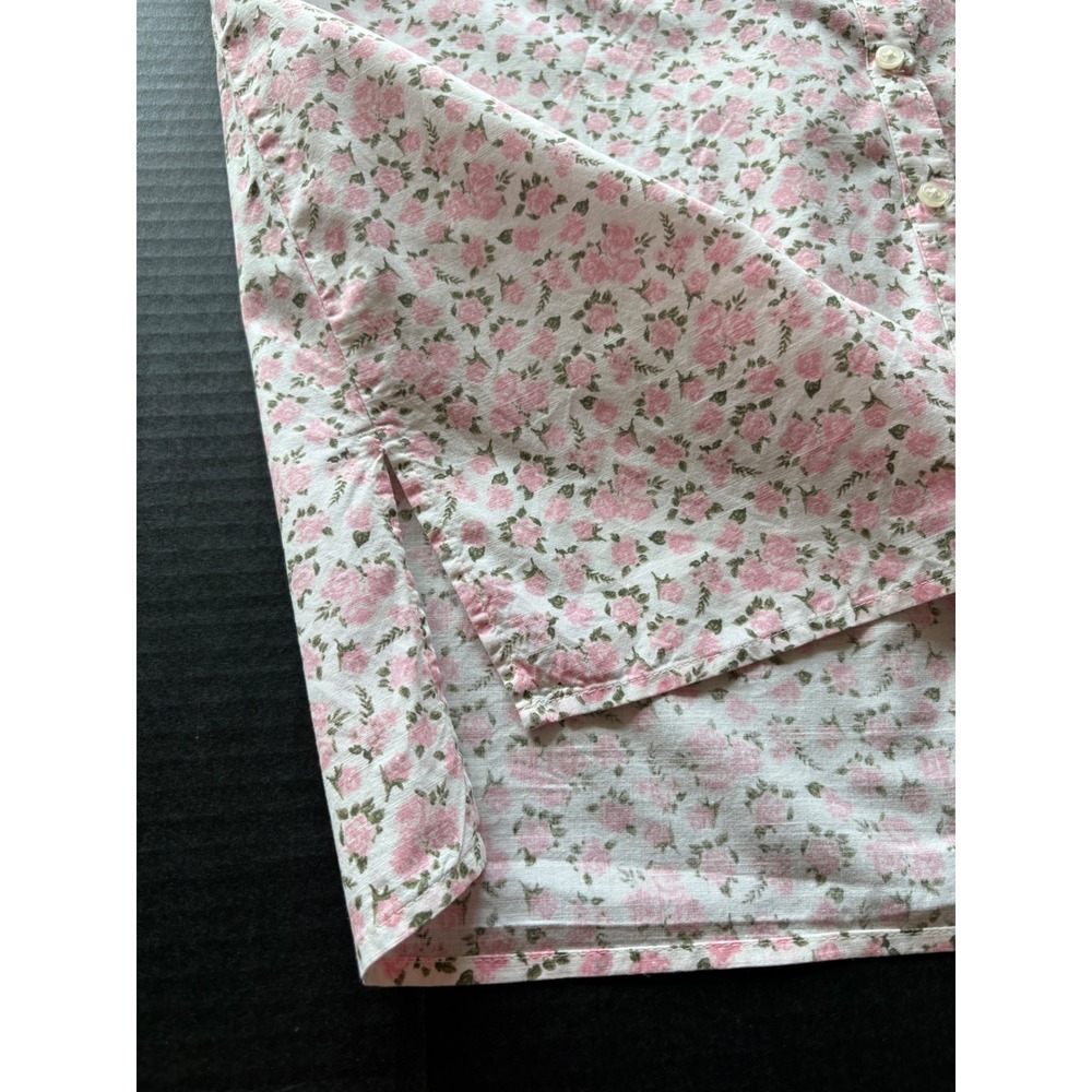Style & Co. Ditsy Rose Floral Short Sleeve Collared Button Up Shirt Sz Large - Picture 4 of 8